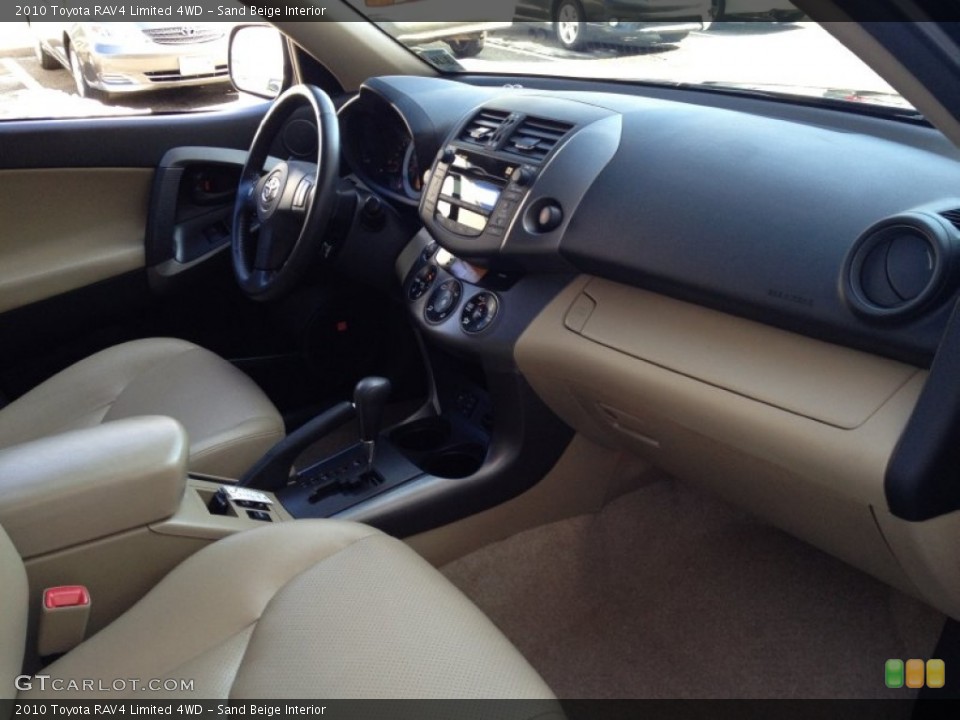 Sand Beige Interior Dashboard for the 2010 Toyota RAV4 Limited 4WD #77143715
