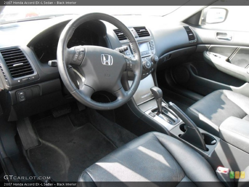 Black Interior Prime Interior for the 2007 Honda Accord EX-L Sedan #77143785