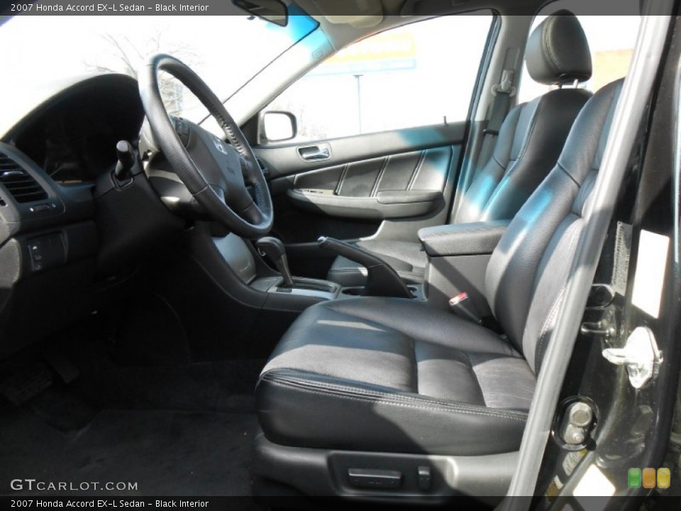 Black Interior Front Seat for the 2007 Honda Accord EX-L Sedan #77143805