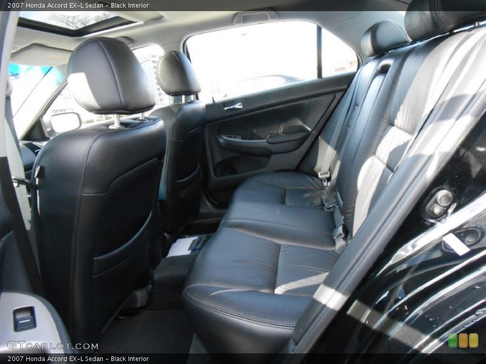 Black Interior Rear Seat for the 2007 Honda Accord EX-L Sedan #77143904