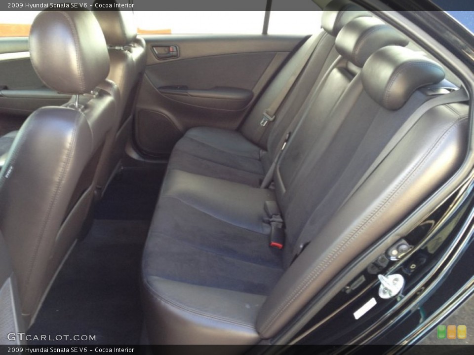 Cocoa Interior Rear Seat for the 2009 Hyundai Sonata SE V6 #77144495