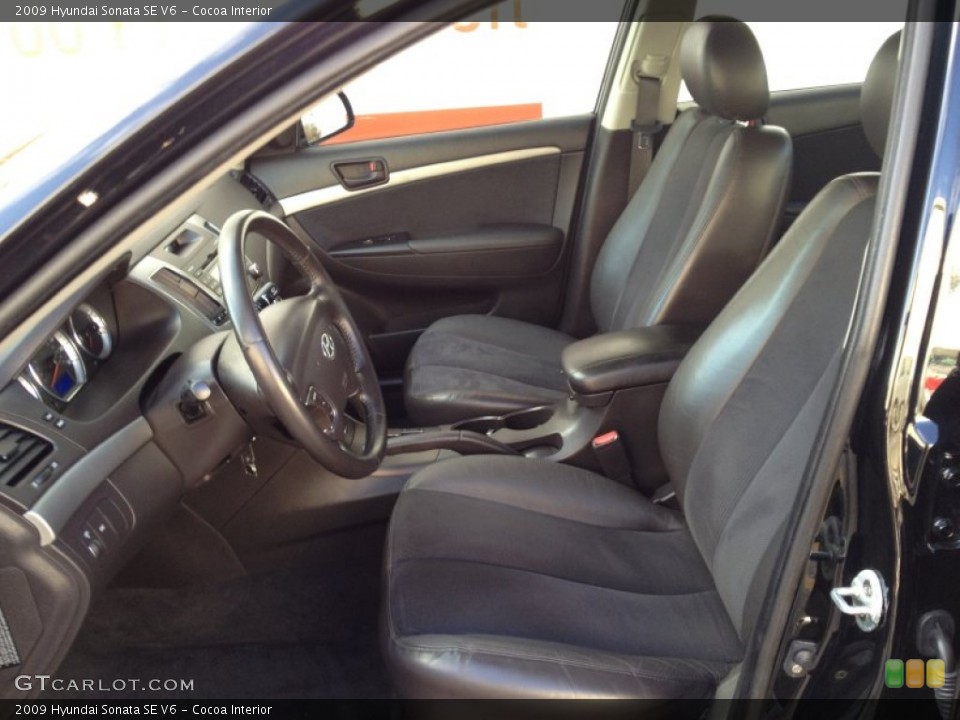 Cocoa Interior Front Seat for the 2009 Hyundai Sonata SE V6 #77144558