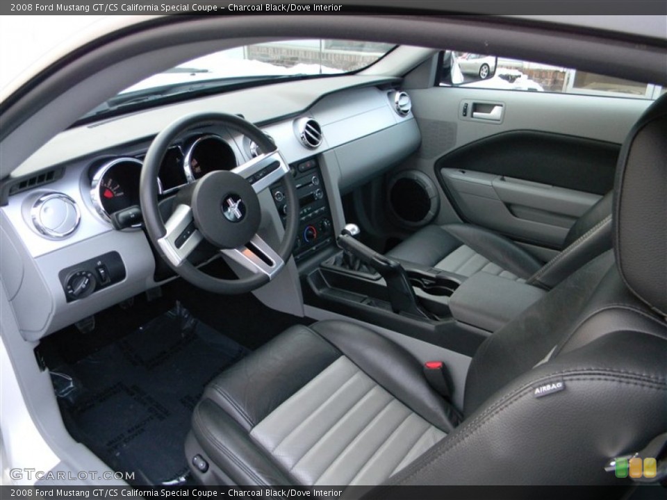 Charcoal Black/Dove Interior Prime Interior for the 2008 Ford Mustang GT/CS California Special Coupe #77144797