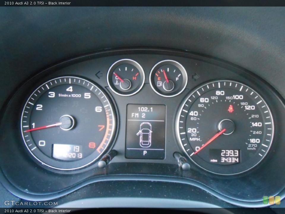 Black Interior Gauges for the 2010 Audi A3 2.0 TFSI #77145455