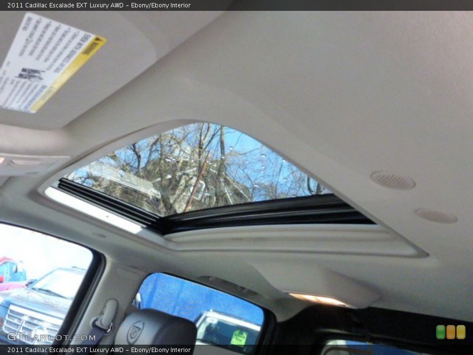 Ebony/Ebony Interior Sunroof for the 2011 Cadillac Escalade EXT Luxury AWD #77146666