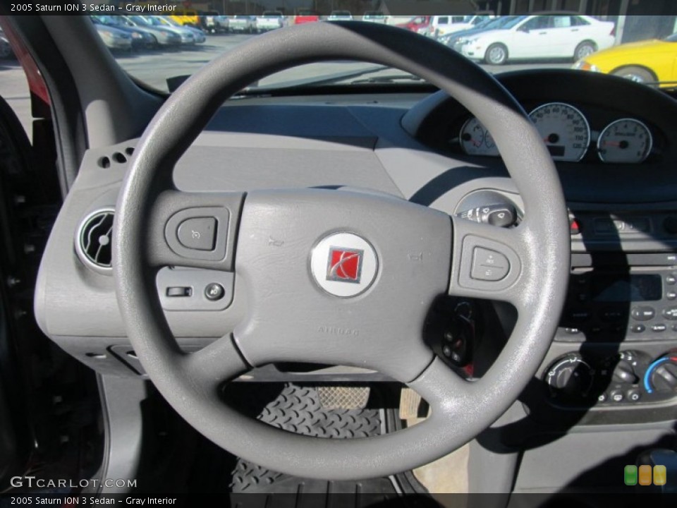 Gray Interior Steering Wheel for the 2005 Saturn ION 3 Sedan #77148529