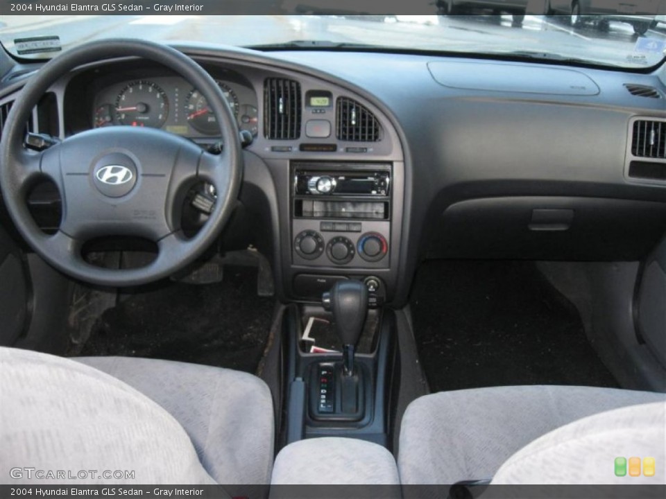 Gray Interior Dashboard for the 2004 Hyundai Elantra GLS Sedan #77151068