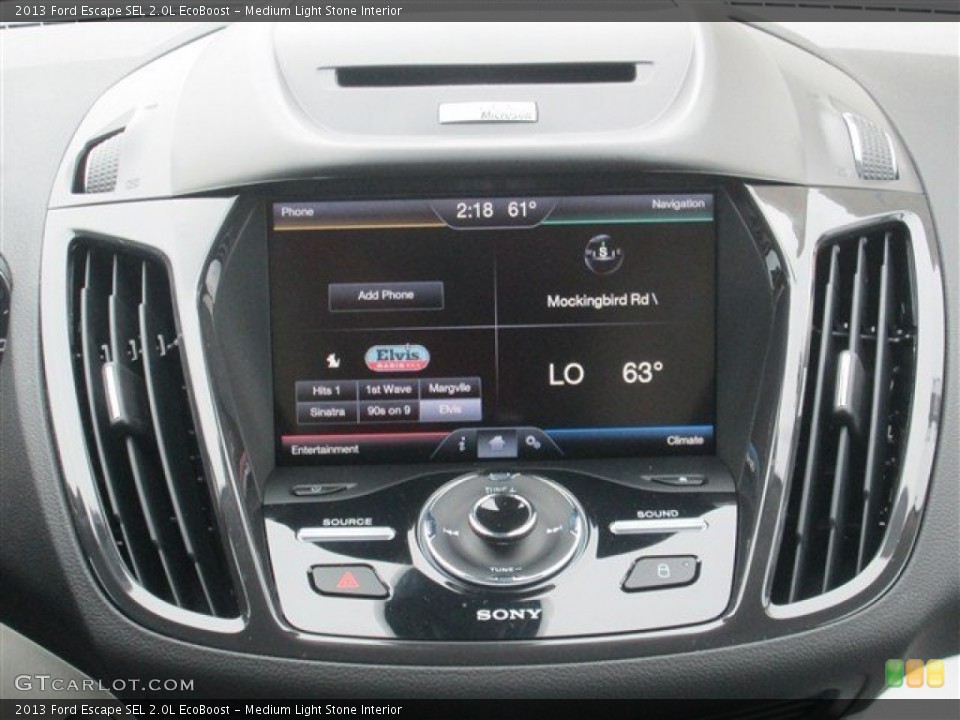 Medium Light Stone Interior Controls for the 2013 Ford Escape SEL 2.0L EcoBoost #77151674