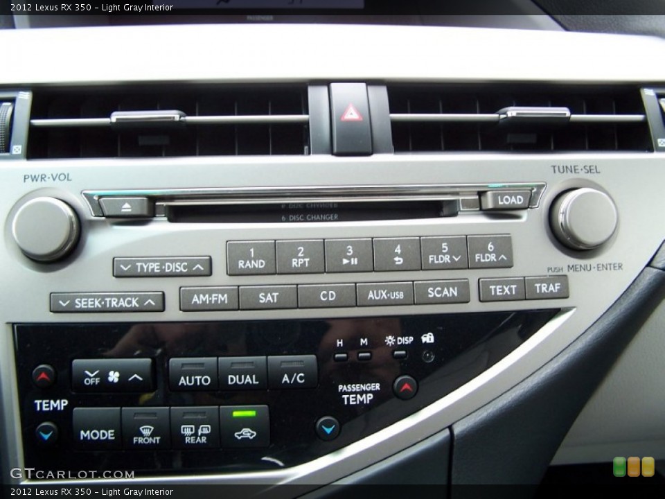 Light Gray Interior Controls for the 2012 Lexus RX 350 #77152052