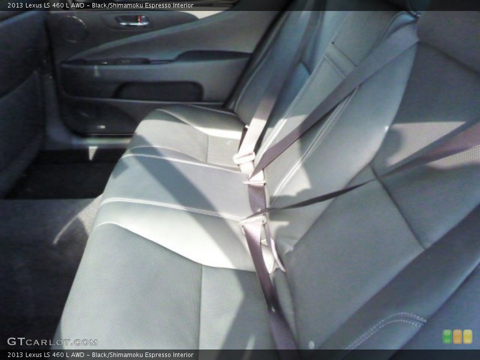 Black/Shimamoku Espresso Interior Rear Seat for the 2013 Lexus LS 460 L AWD #77152991