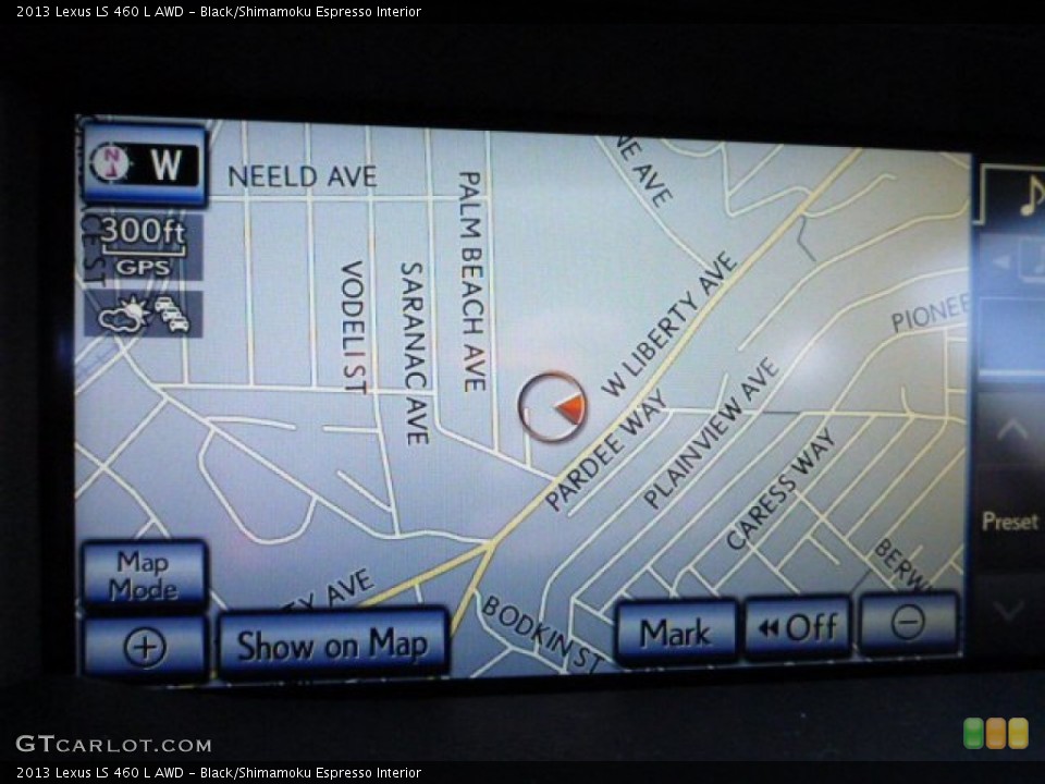 Black/Shimamoku Espresso Interior Navigation for the 2013 Lexus LS 460 L AWD #77153099