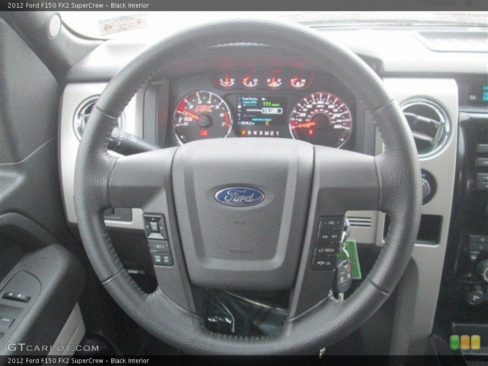 Black Interior Steering Wheel for the 2012 Ford F150 FX2 SuperCrew #77153352