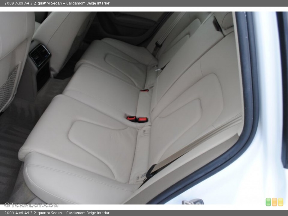 Cardamom Beige Interior Rear Seat for the 2009 Audi A4 3.2 quattro Sedan #77153973