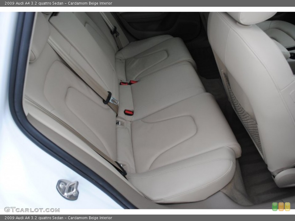 Cardamom Beige Interior Rear Seat for the 2009 Audi A4 3.2 quattro Sedan #77154078