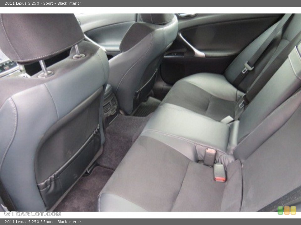 Black Interior Rear Seat for the 2011 Lexus IS 250 F Sport #77154389