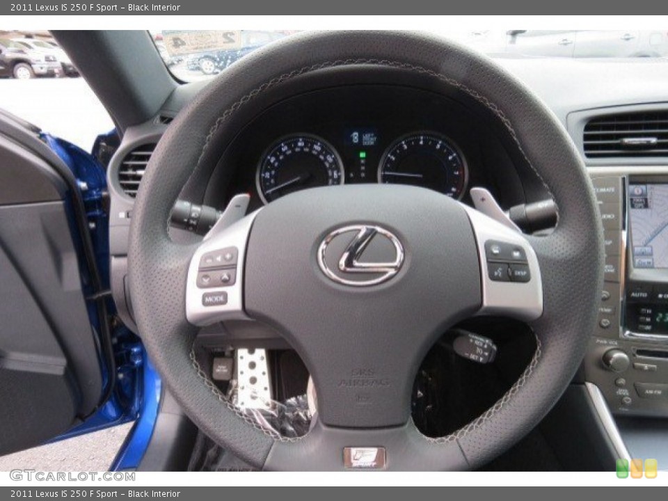 Black Interior Steering Wheel for the 2011 Lexus IS 250 F Sport #77154477