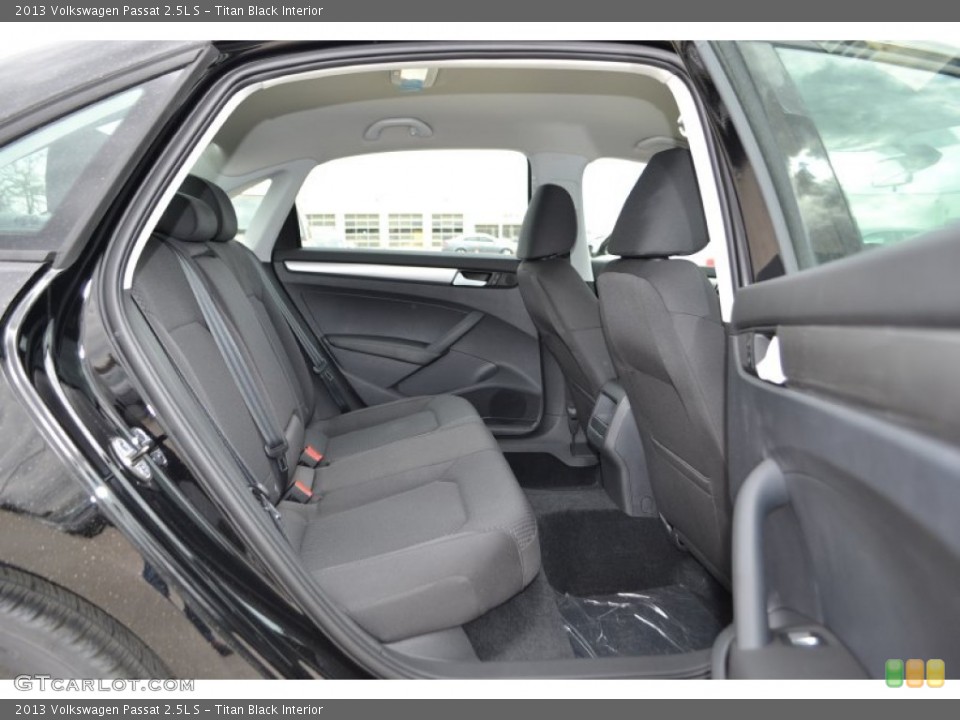 Titan Black Interior Rear Seat for the 2013 Volkswagen Passat 2.5L S #77155277