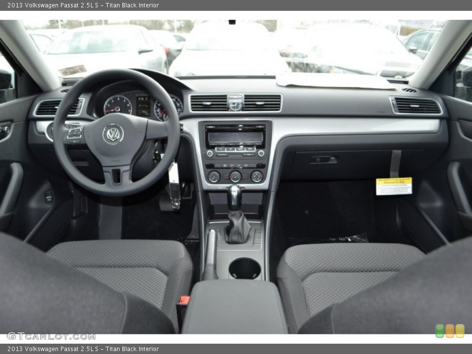 Titan Black Interior Dashboard for the 2013 Volkswagen Passat 2.5L S #77155301