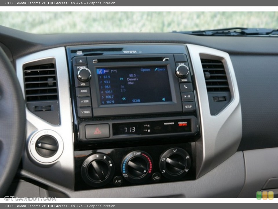 Graphite Interior Controls for the 2013 Toyota Tacoma V6 TRD Access Cab 4x4 #77155334