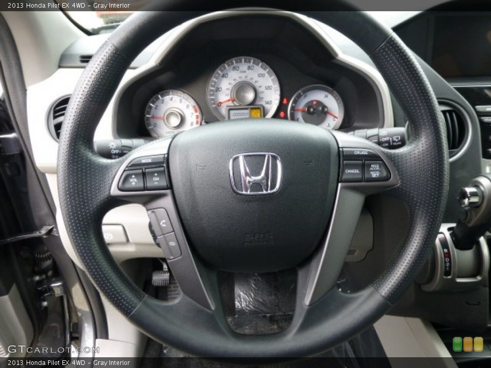 Gray Interior Steering Wheel for the 2013 Honda Pilot EX 4WD #77155568