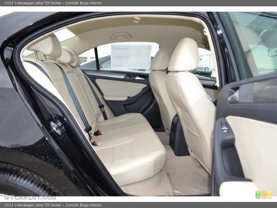 Cornsilk Beige Interior Rear Seat for the 2013 Volkswagen Jetta TDI Sedan #77155664