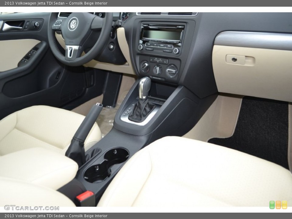 Cornsilk Beige Interior Controls for the 2013 Volkswagen Jetta TDI Sedan #77155694