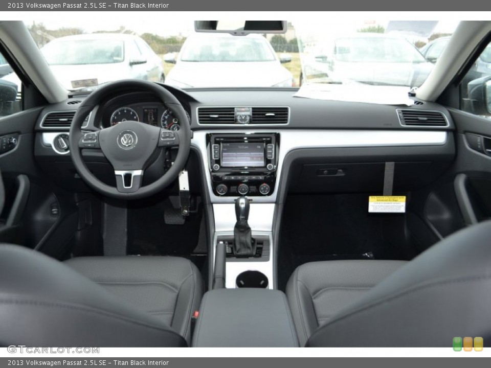 Titan Black Interior Dashboard for the 2013 Volkswagen Passat 2.5L SE #77155769
