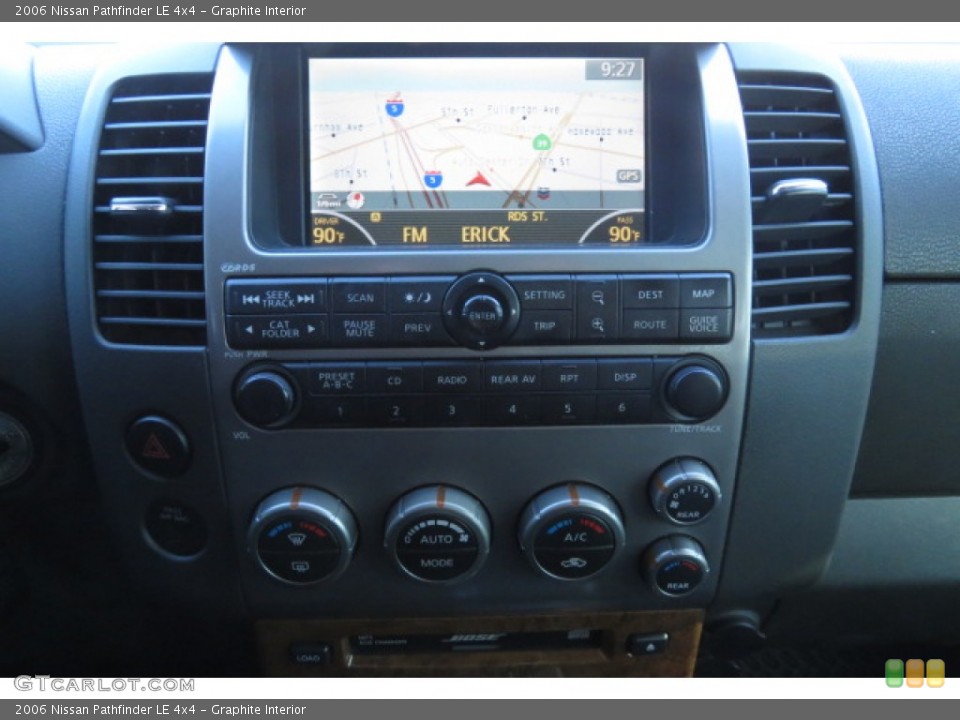 Graphite Interior Controls for the 2006 Nissan Pathfinder LE 4x4 #77155950