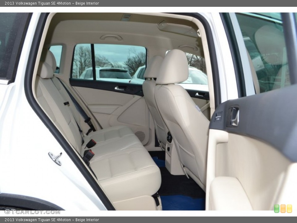 Beige Interior Rear Seat for the 2013 Volkswagen Tiguan SE 4Motion #77157353