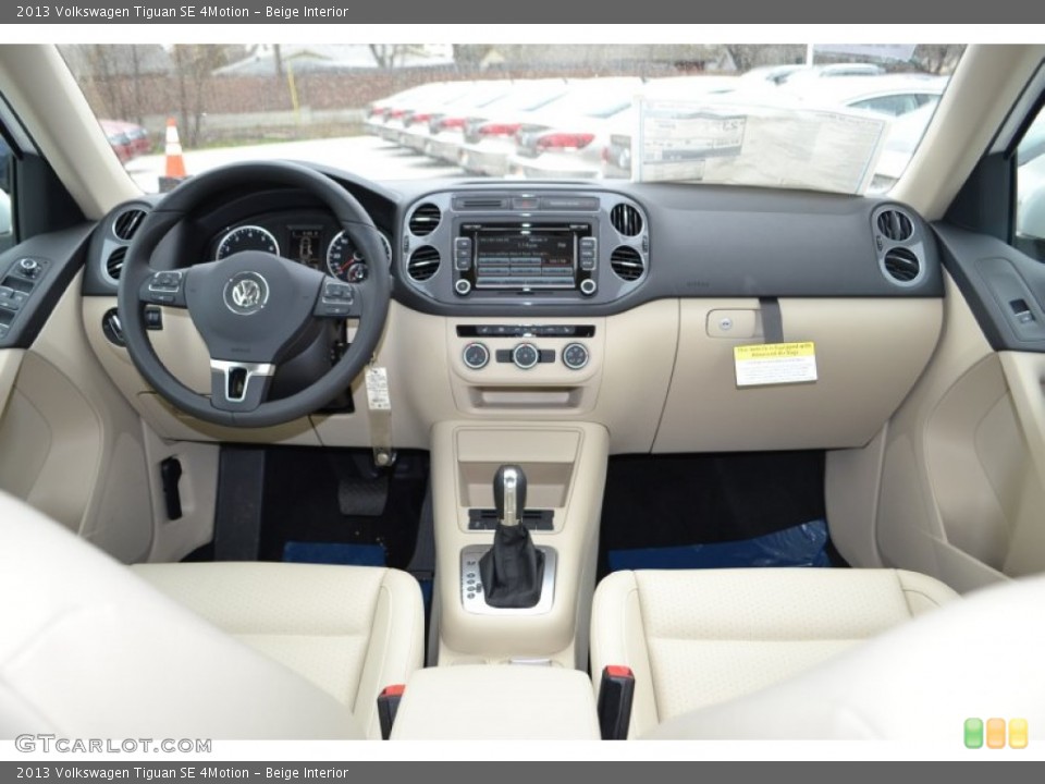 Beige Interior Dashboard for the 2013 Volkswagen Tiguan SE 4Motion #77157372