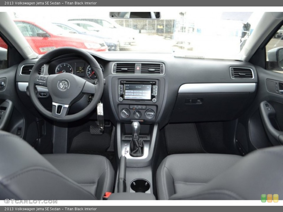 Titan Black Interior Dashboard for the 2013 Volkswagen Jetta SE Sedan #77157718