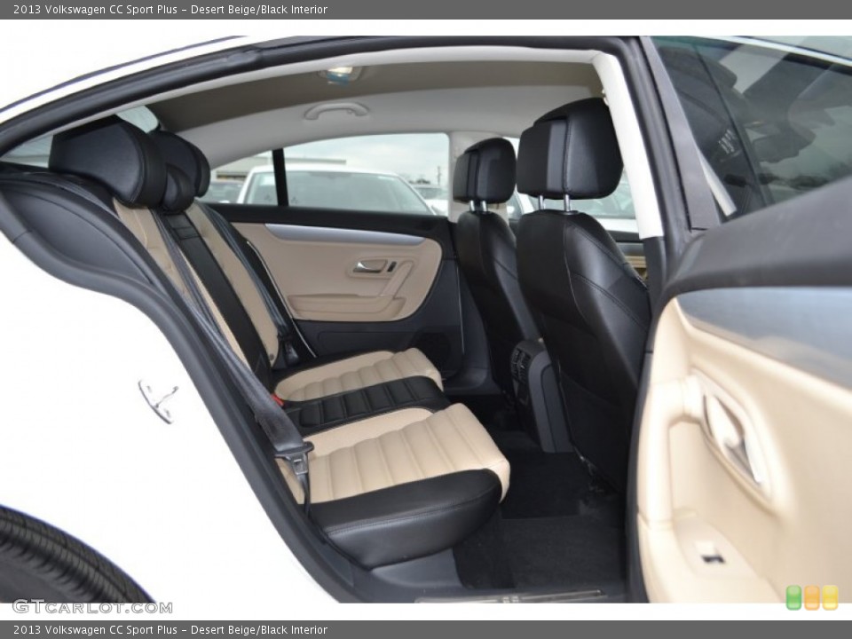 Desert Beige/Black Interior Rear Seat for the 2013 Volkswagen CC Sport Plus #77157806
