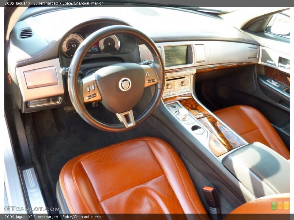 Spice/Charcoal 2009 Jaguar XF Interiors