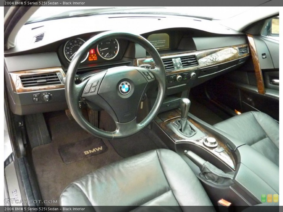 Black Interior Prime Interior for the 2004 BMW 5 Series 525i Sedan #77160512