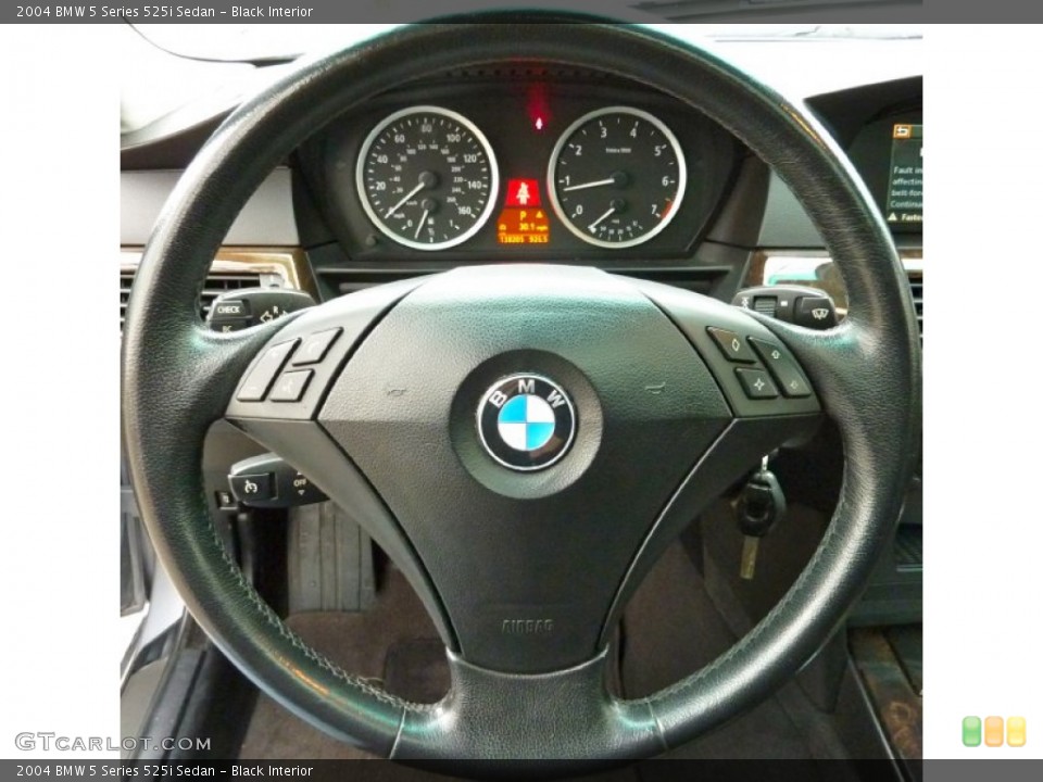 Black Interior Steering Wheel for the 2004 BMW 5 Series 525i Sedan #77160529