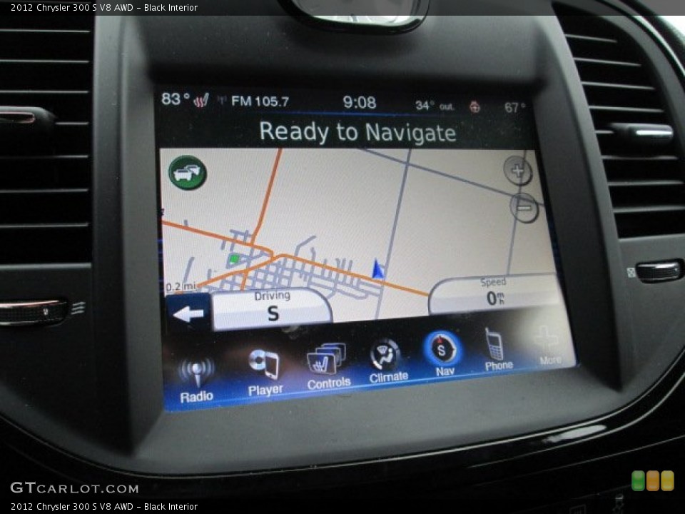 Black Interior Navigation for the 2012 Chrysler 300 S V8 AWD #77161187