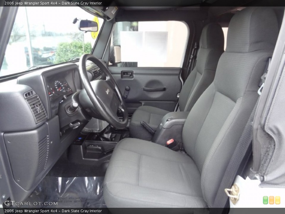 Dark Slate Gray Interior Front Seat for the 2006 Jeep Wrangler Sport 4x4 #77163434
