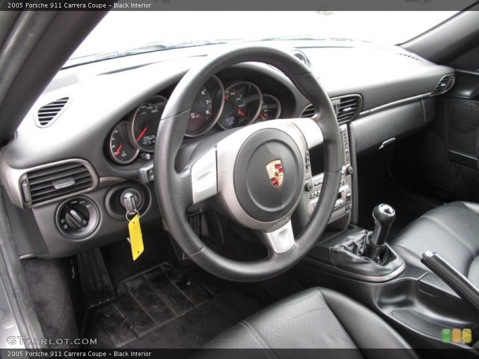 Black Interior Steering Wheel for the 2005 Porsche 911 Carrera Coupe #77163600