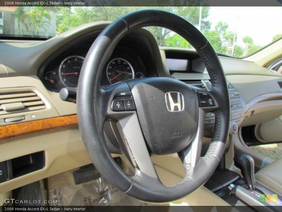 Ivory Interior Steering Wheel for the 2008 Honda Accord EX-L Sedan #77166233