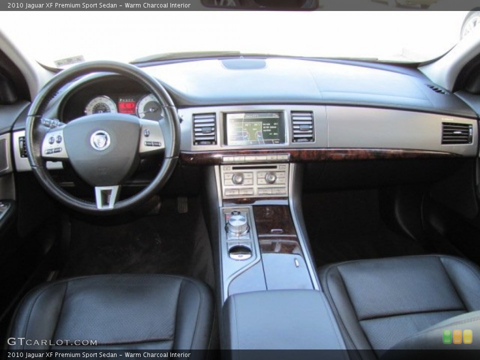 Warm Charcoal Interior Dashboard for the 2010 Jaguar XF Premium Sport Sedan #77167619
