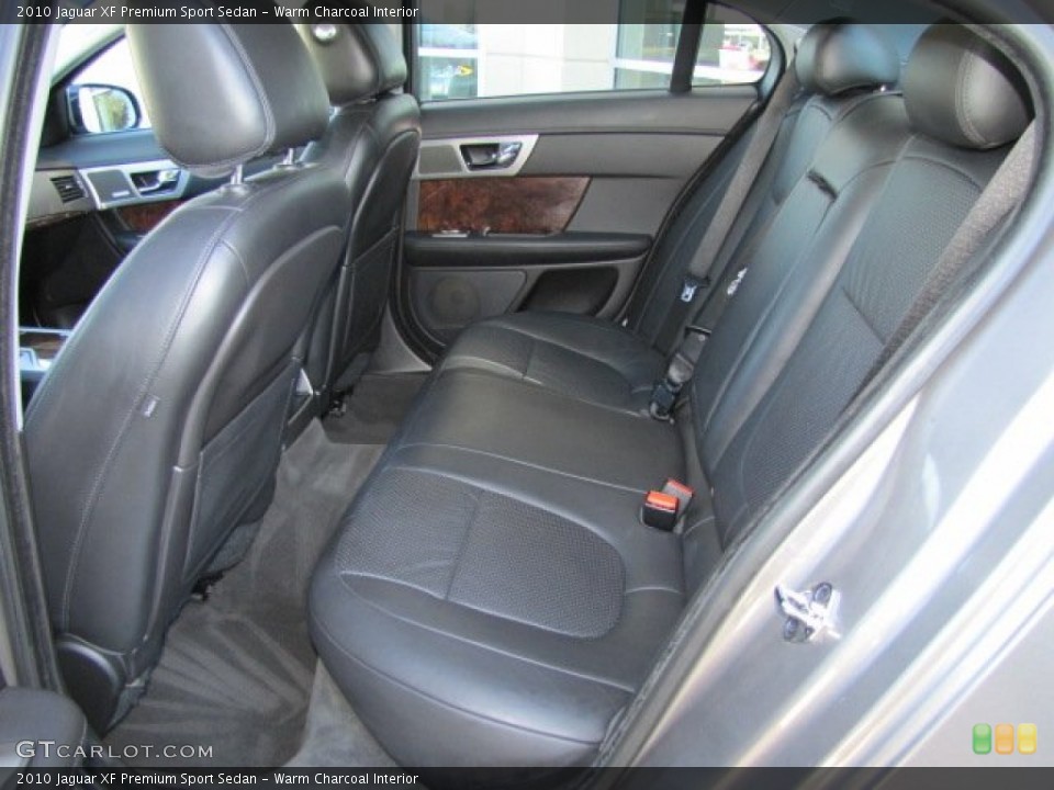 Warm Charcoal Interior Rear Seat for the 2010 Jaguar XF Premium Sport Sedan #77167643
