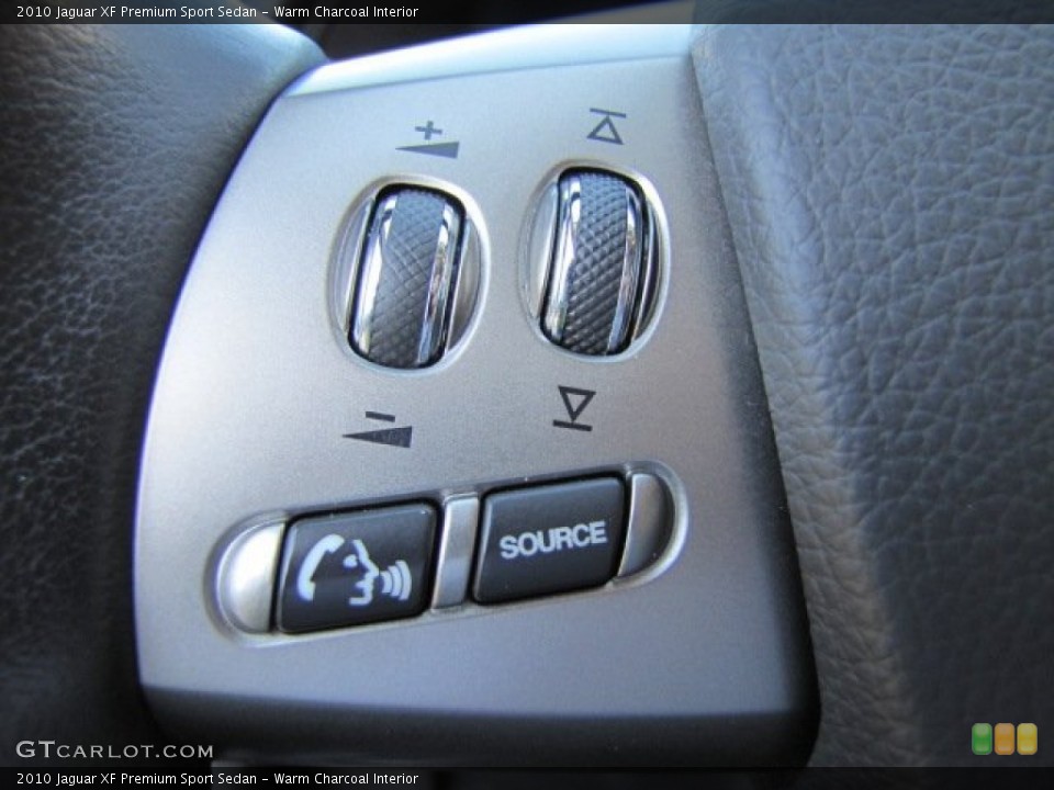 Warm Charcoal Interior Controls for the 2010 Jaguar XF Premium Sport Sedan #77167907