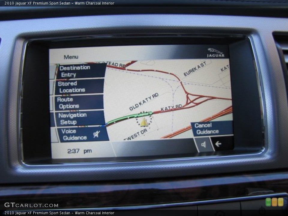 Warm Charcoal Interior Navigation for the 2010 Jaguar XF Premium Sport Sedan #77168006