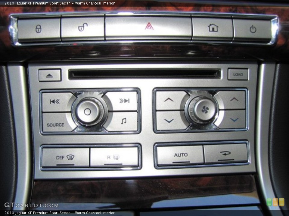Warm Charcoal Interior Controls for the 2010 Jaguar XF Premium Sport Sedan #77168042