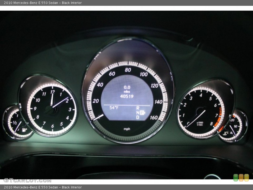 Black Interior Gauges for the 2010 Mercedes-Benz E 550 Sedan #77168788