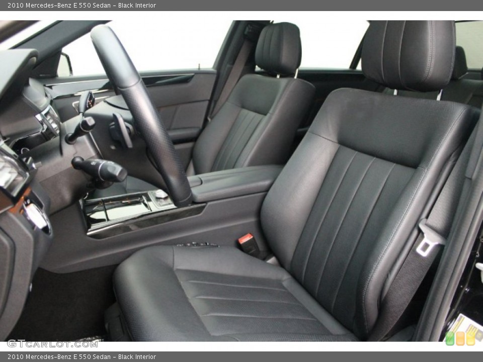 Black Interior Front Seat for the 2010 Mercedes-Benz E 550 Sedan #77168939