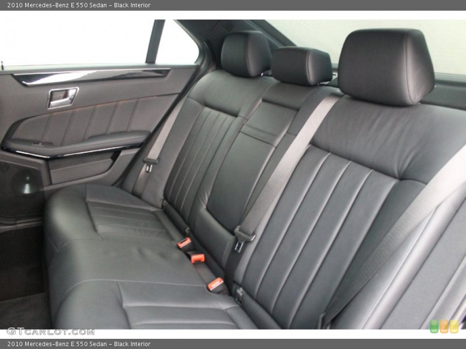 Black Interior Rear Seat for the 2010 Mercedes-Benz E 550 Sedan #77168986