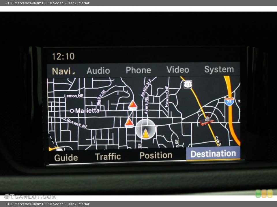 Black Interior Navigation for the 2010 Mercedes-Benz E 550 Sedan #77169221