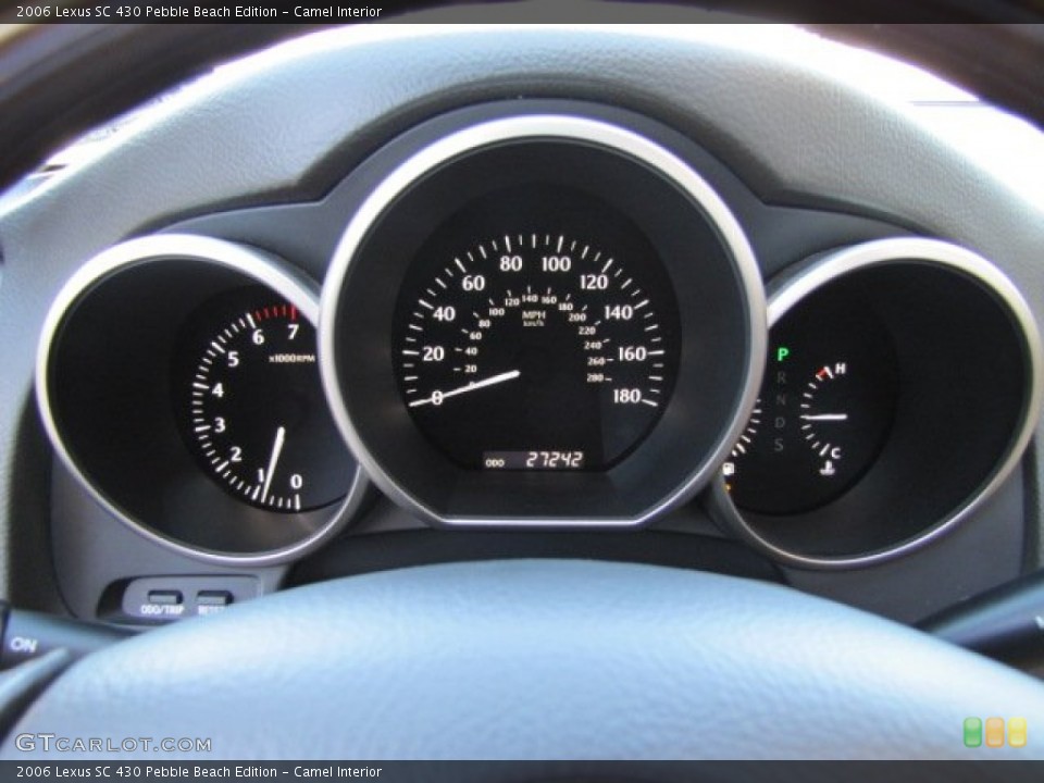 Camel Interior Gauges for the 2006 Lexus SC 430 Pebble Beach Edition #77169397
