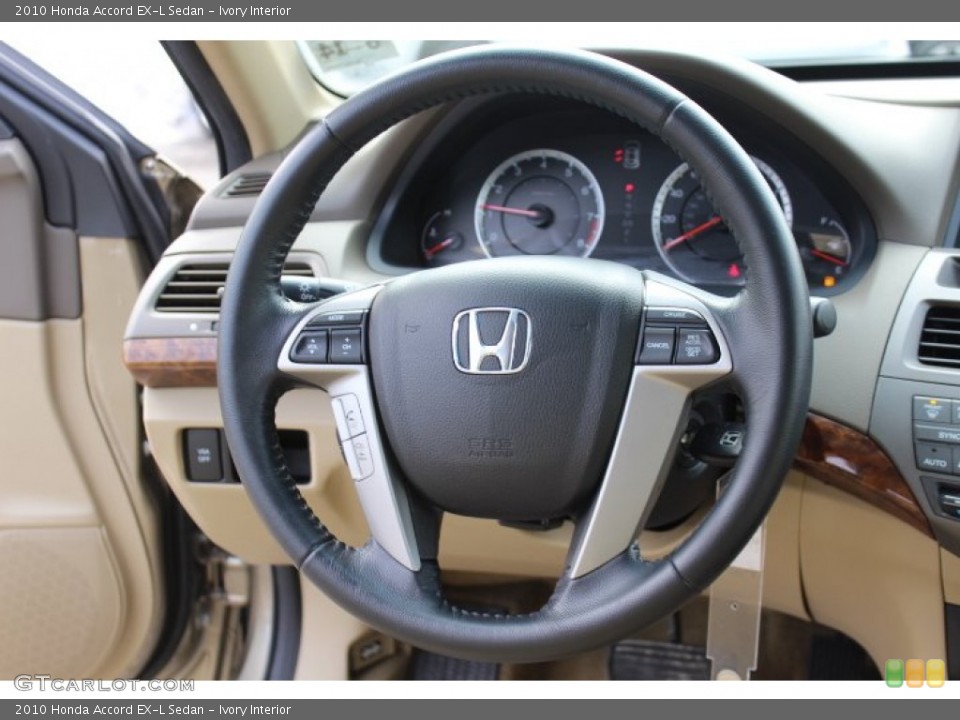 Ivory Interior Steering Wheel for the 2010 Honda Accord EX-L Sedan #77169843